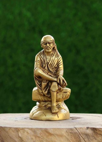 Brass sai baba murti - brass,