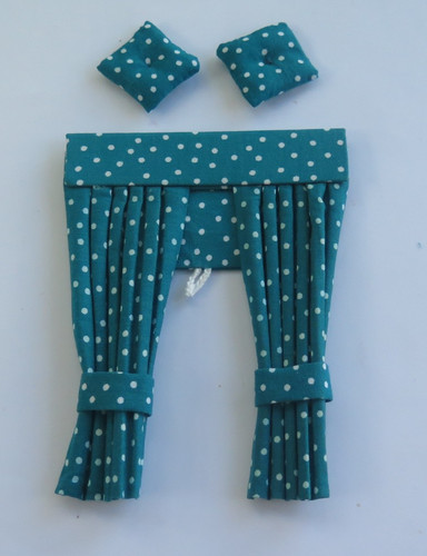 Dolls house curtains with