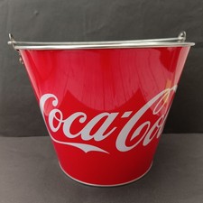 Coca Cola Coke Ice Bucket Metal Retro Man Cave Bar Pub Shed cocacola red handle