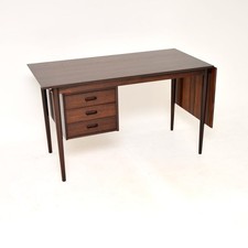 Vintage Danish Rosewood Drop Leaf Desk