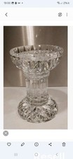 Waterford Cut Crystal Bethany Pillar Candle Stick Holder 5 1/2" High