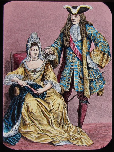 Glass magic lantern slide king - glass,