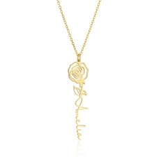 Personalised Flower  Name Necklace 925 Silver • Jewellery Gift For Her•