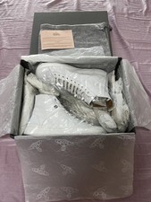 Vivienne Westwood Men's High Top Trainer Sneakers White Lace-Up Shoes With Logos