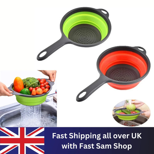 Silicone collapsible colander - silicone,