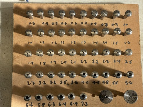 Watchmaker lathe collets 8mm - collets,