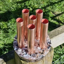 XL Rose Quartz 6 Pipe Orgonite