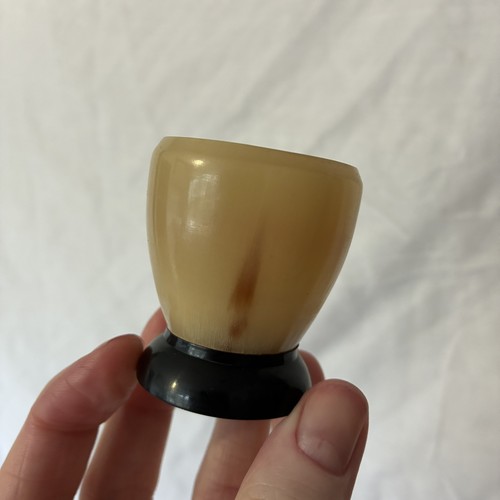 Scottish horn egg cup shot - egg,
