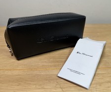 Official Ben Sherman Black Faux Leather Sunglasses Case Zip Up Pouch 15 cm