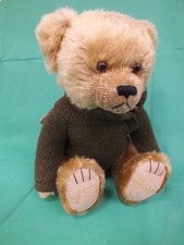 Harrods 21st Century Bear Seated with Knitted Sweater & Gold Angel Wings (Mtr]
