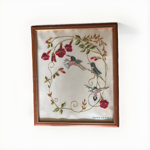 Vintage crewel embroidery - vintage,