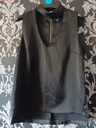 River island black satin high - river,