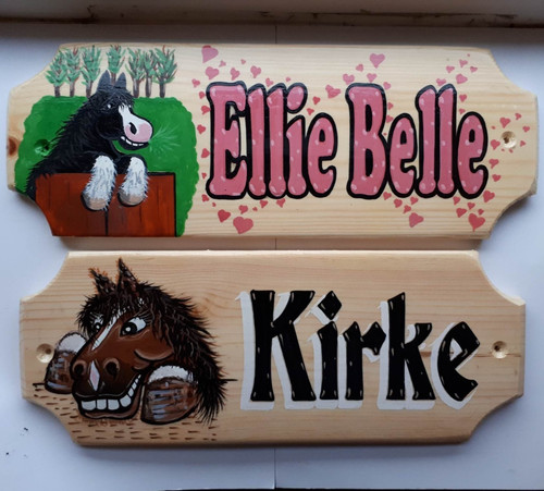 Horse sign hand painted stable - horse,