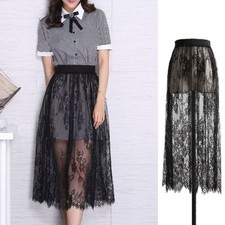 Anti-glare Lace Underskirt Slips 75cm Lining Petticoat Women Commuting