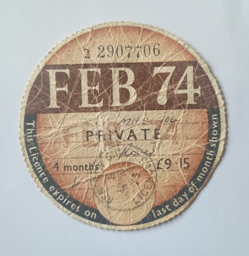 Rare vintage feb 1974 tax - feb, disc