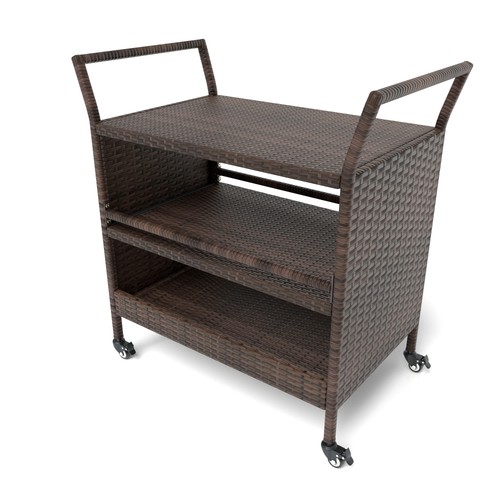 Outdoor brown bar cart tier - outdoor,