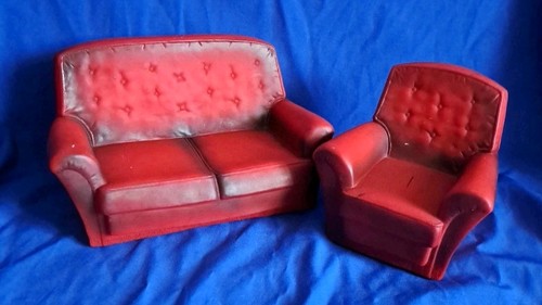Vintage retro red sindy - sindy, sofa