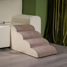 Dog Stairs Pet 3 4 Steps For Bed Sofa Cats Puppy Ladder Ramp W/ Removable Cover