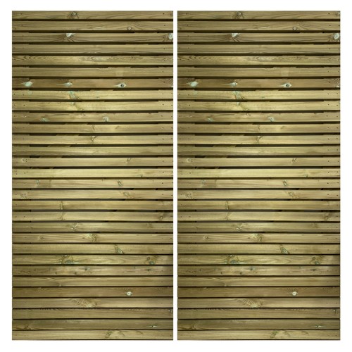 Redwood slatted style - redwood, driveway
