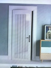 JB KIND  "COTTAGE" HOLLOW GLAZED MDF  SLAB INTERNAL MOULDED DOOR/PRIMED WHITE