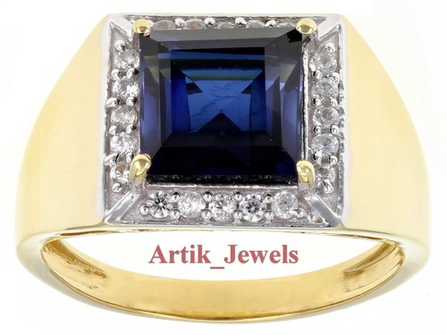 Lab created sapphire cz with - sapphire, &