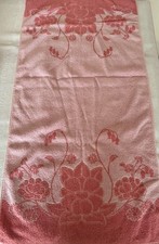 Vintage Pink Floral Reversible Design Small Bath Towel 