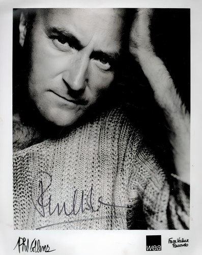 Phil collins signed photograph - phil,