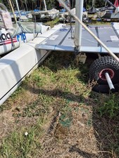 Dart 18 Catamaran for sale with sail, big wheeled trolley and cover - 6456