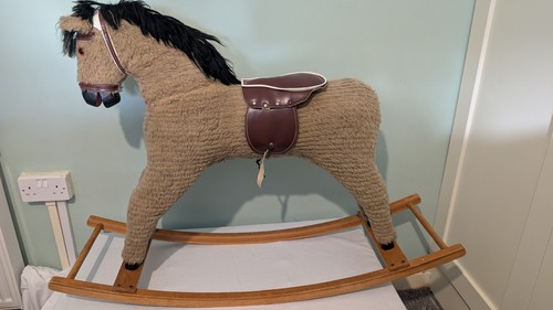 Vintage mohair rocking horse - vintage,