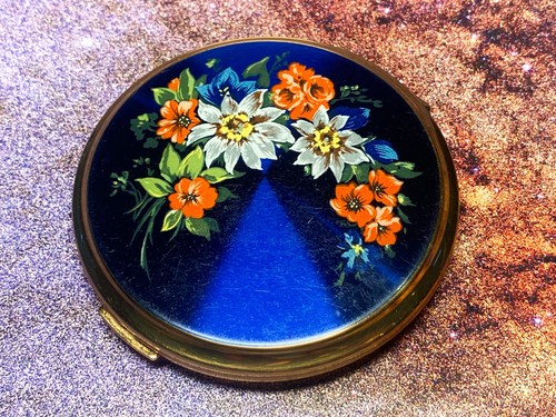 Metallic blue floral