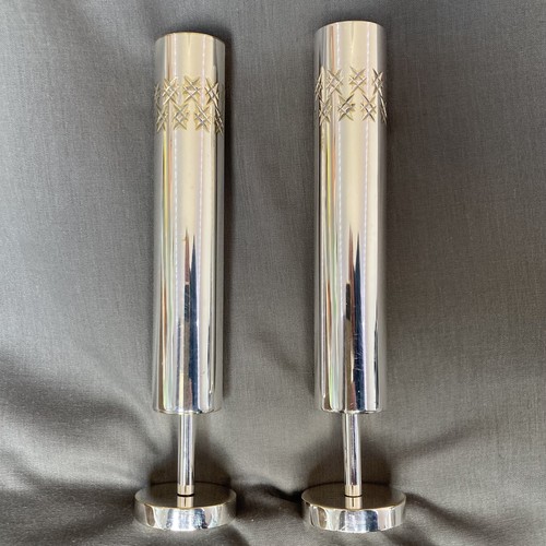 Pair mid century silver - of,