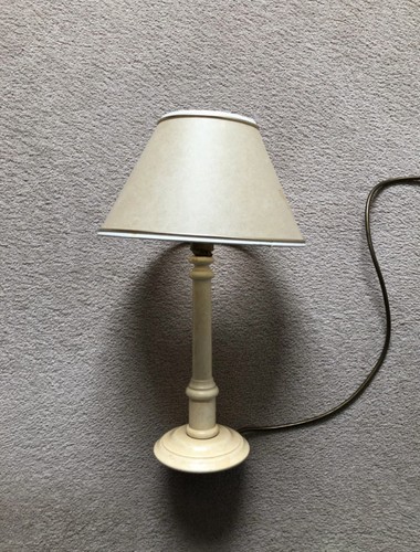Cream wooden lamp - cream,