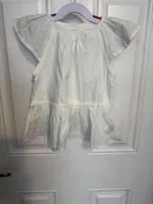 Maggie & Zoe Girls White Blouse – Size 5T / 4–5 Years