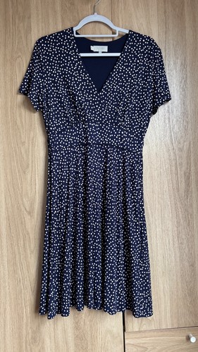 Navy polka dot wrap dress - wrap, |