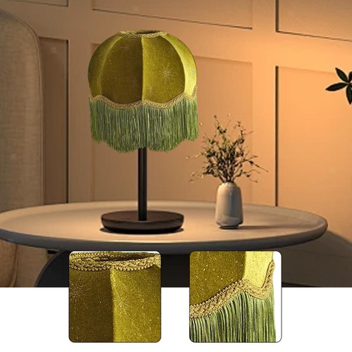 Velvet table lamp shade - table, tassel