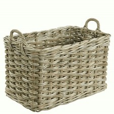 Rattan Rectangular Log Storage