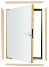 Fakro DWK L-Shaped Combination Knee Wall Doors Attic Loft Storage Door Insulated