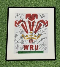 Wales Rugby - Signed 16x12 Photo - 2023 Squad - FRAMED