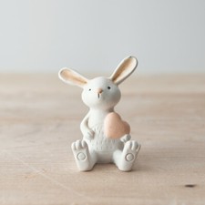 Sitting White Rabbit Pink