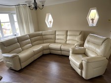 LA-Z-BOY  Leather Recliner Corner Sofa and Chair - Excellent Condition