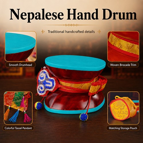 Nepalese hand drum - hand,