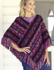Crochet pattern copy 3215.    Womens poncho.   Aran