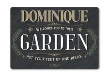Personalised METAL Garden Sign Outdoor Plaque Allotment Flowers Summer Gift Idea