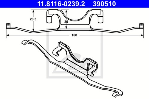 New spring brake caliper - spring,, for