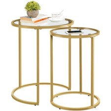 Round Nesting End Table Set of