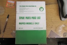 1977 STEYR-DAIMLER-PUCH SPARE PARTS PRICE LIST BOOKLET MOPEDS UK RETAIL