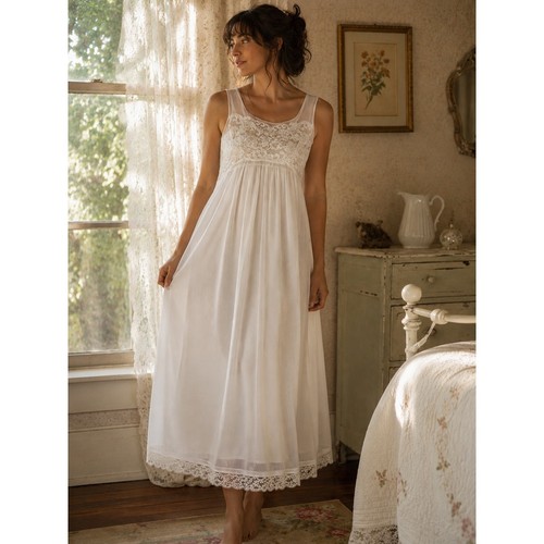 Vintage shadowline ivory - vintage, lace