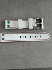 Steel 22mm white with red - steel,