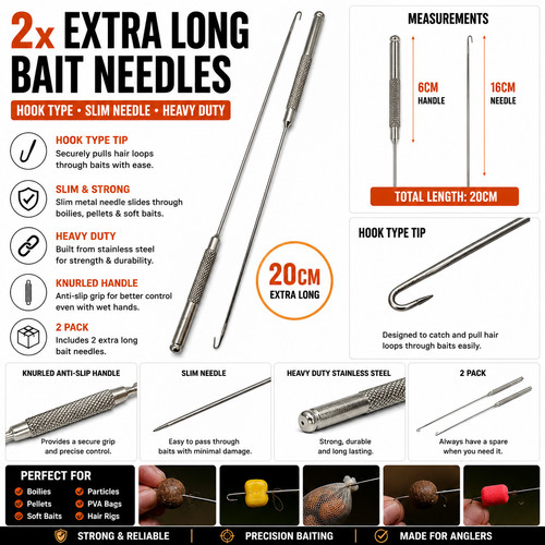 Extra long baiting needles - extra,