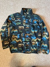 Patagonia Arctic Collage Abstract Pattern Synchilla Snap-T Fleece Men's Medium